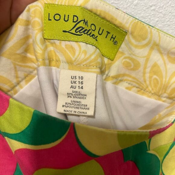 Loudmouth Green and Pink Golf Skirt size 10 - Picture 4 of 4